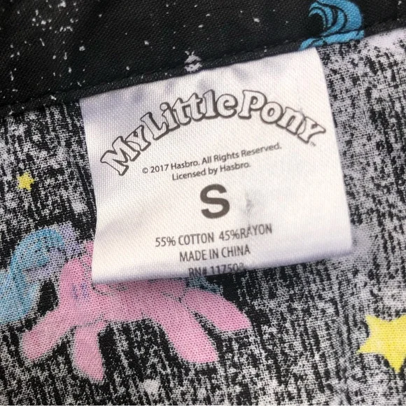 My Little Pony shirt button down short sleeve; men’s small unisex